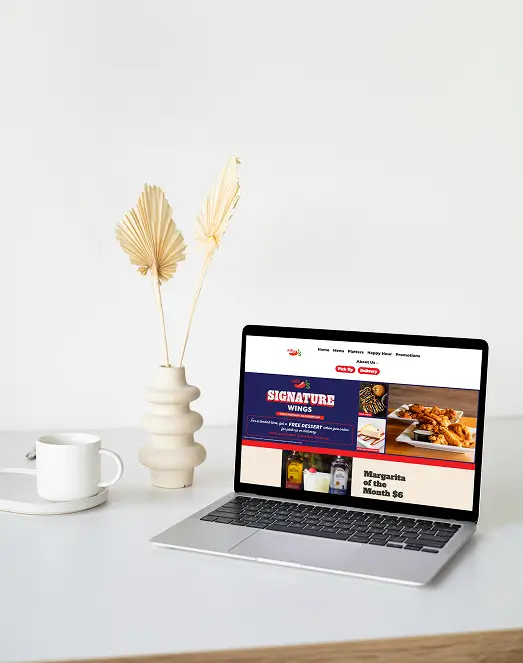 Custom web design services for Chili’s Guam, featuring a visually engaging, functional website created by Wave & Wonder.